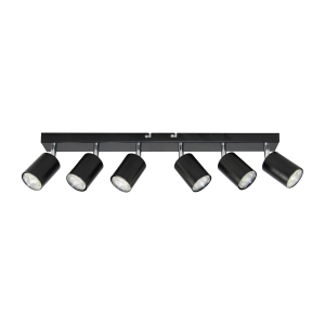 DOA SP 6, wall and ceiling light, GU10, max. 6x7W, IP20, black